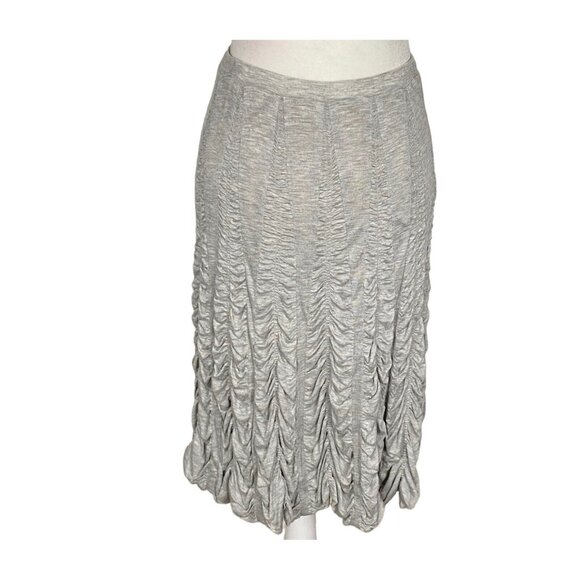 Vtg NWT TRACY REESE Women Savvy Chic Rouch Skirt Knee Length Sz XS Gray 73-10 - Picture 3 of 12